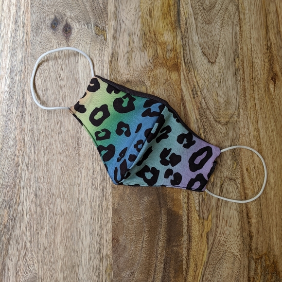 Blue Rainbow Leopard Mask (Adult size) - Picture 2 of 4